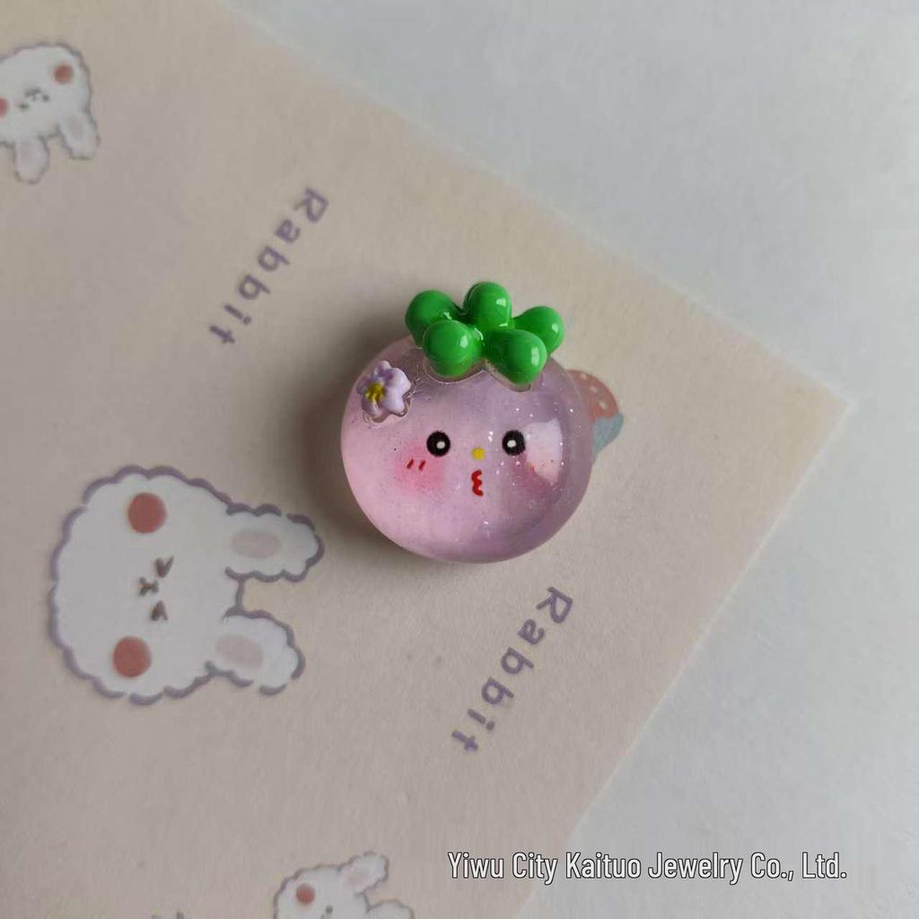 Strawberry Resin Fruit Ornaments: DIY Phone Case, Hair Clip, and Decorative Stickers
