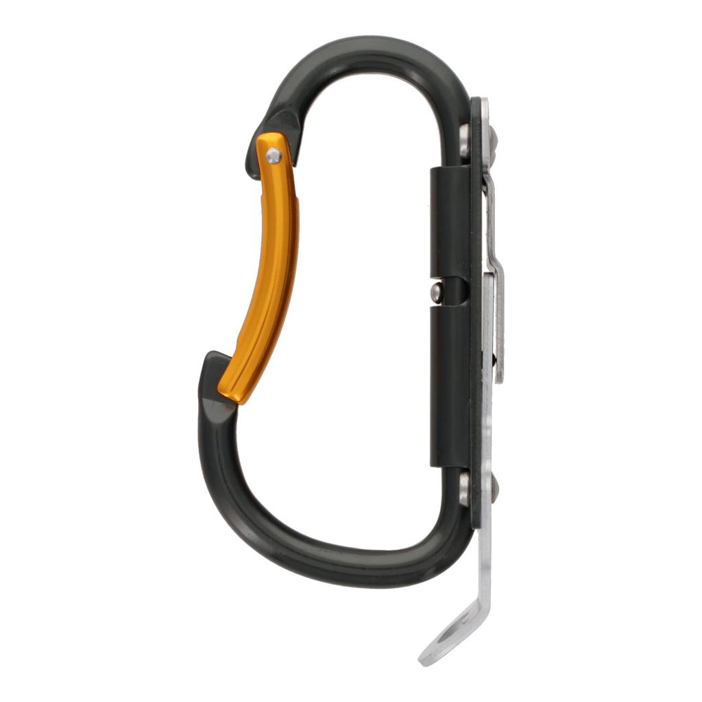 Sankyo Corporation DBLTACT Movable Carabiner Tool Holder Lightweight Aluminum Gunmetal <Curved Gate> DT-ATM-G