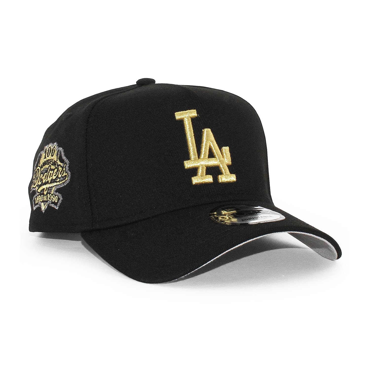 

Кепка EU Limited 9FORTY Snapback Los Angeles Dodgers MLB 100TH ANNIVERSARY СЕРЫЙ КОЗЫРЕК SNAPBACK CAP ЧЕРНЫЙ LOS ANGELES DODGERS AF Кепка 940 [New Era] A-FRAME чёрный
