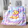 Customiz Name Personality Winnie the Pooh Blanket Soft &Warm Sofa Office Bed Travel Lunch Break Blanket, Gift Suitable All Seasons