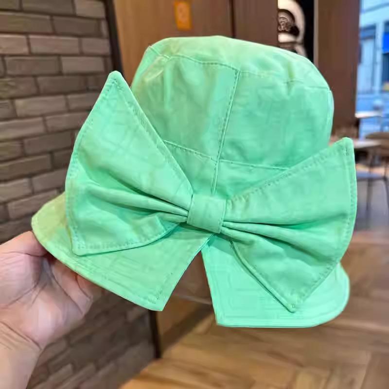Elegant Bow Butterfly Sun Hat For Women Adjustable Wide Brim Breathable Sunshade Cap Fishing