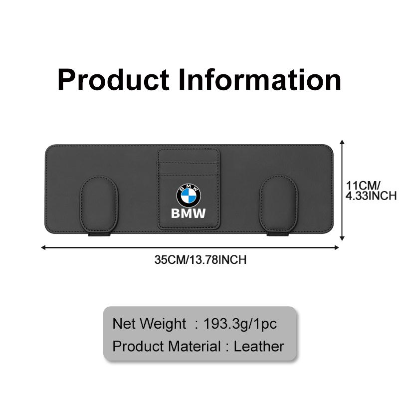 For BMW Car Sun Visor Glasses Box Auto Sunglasses Clip Leather Card Case Eyeglasses Holder E87 E70 E91 E30 G20 E92 E93 E60 E46