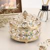 Luxury Necklace Ring Display Case Sparkling Earring Organizer Portable Crystal Jewelry Box  Desk