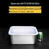 Jindinghui 304 Stainless Steel Rectangular Flat Bottom Tray with Lid