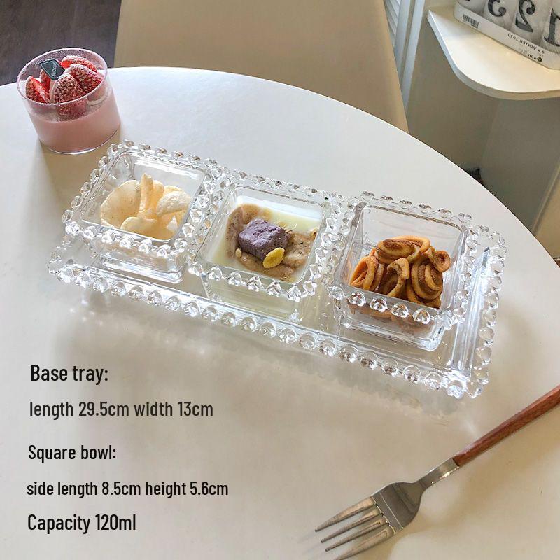 Retro Liebesherz Obst Glasplattenserie – Frühstücks-, Kuchen- und Dessertplatte