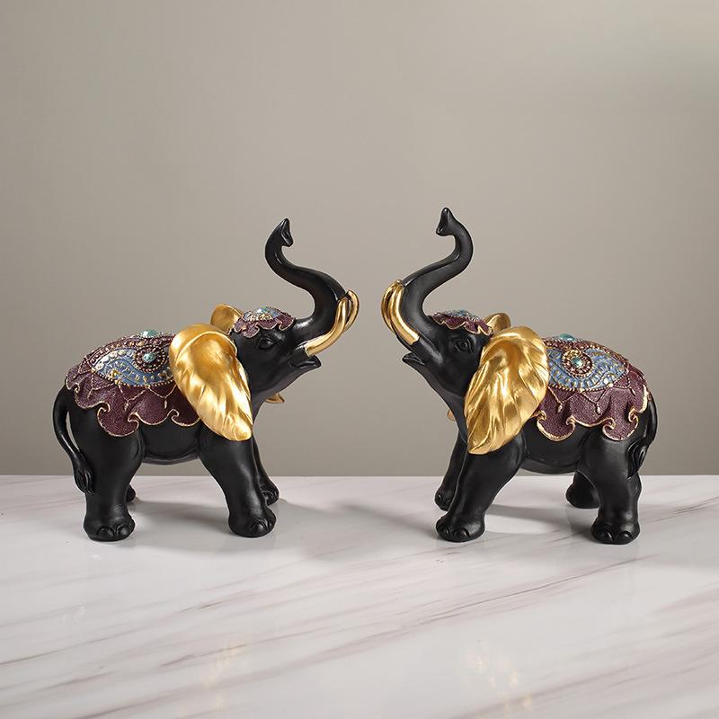 Elephant Ornaments Attract Wealth Elephant Moves Latest Home Use Living Room Coffee Dining Table TV Cabinet Decoration Opening Wedding Gift Idea