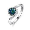 Bague Ringen S925 Pure Inlaid 1ct D Color Moissanite Roundabout Bag Series Women's Simple Closed Ring