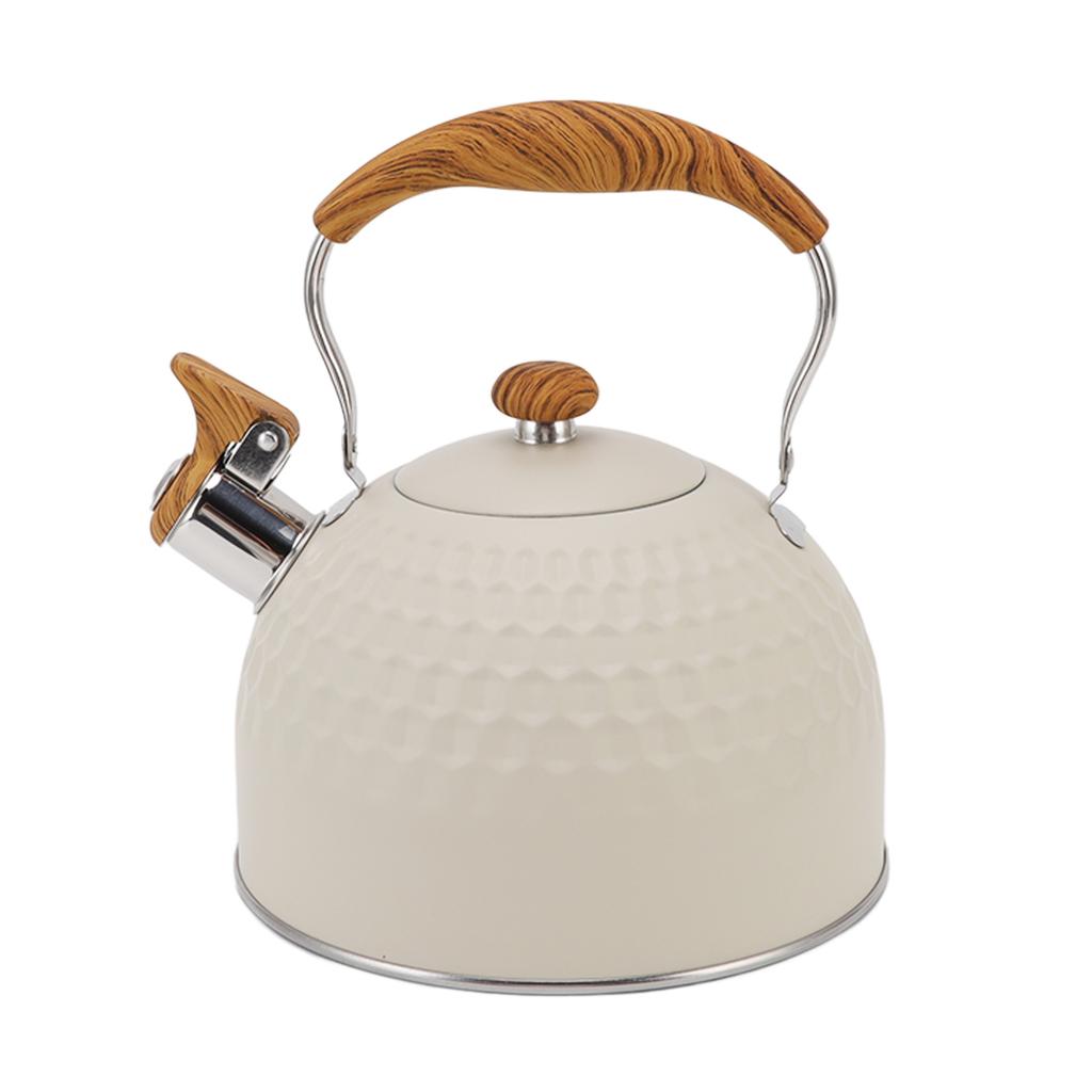 Whistling Kettle 2.5L Stainless Steel Efficient Uniform Heating Stovetop Whistling Tea Pot with