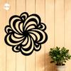 Abstract Swirl Flower 2D Flat Metal Wall Art, Iron Sculpture for Indoor Outdoor Home Decor & Gift