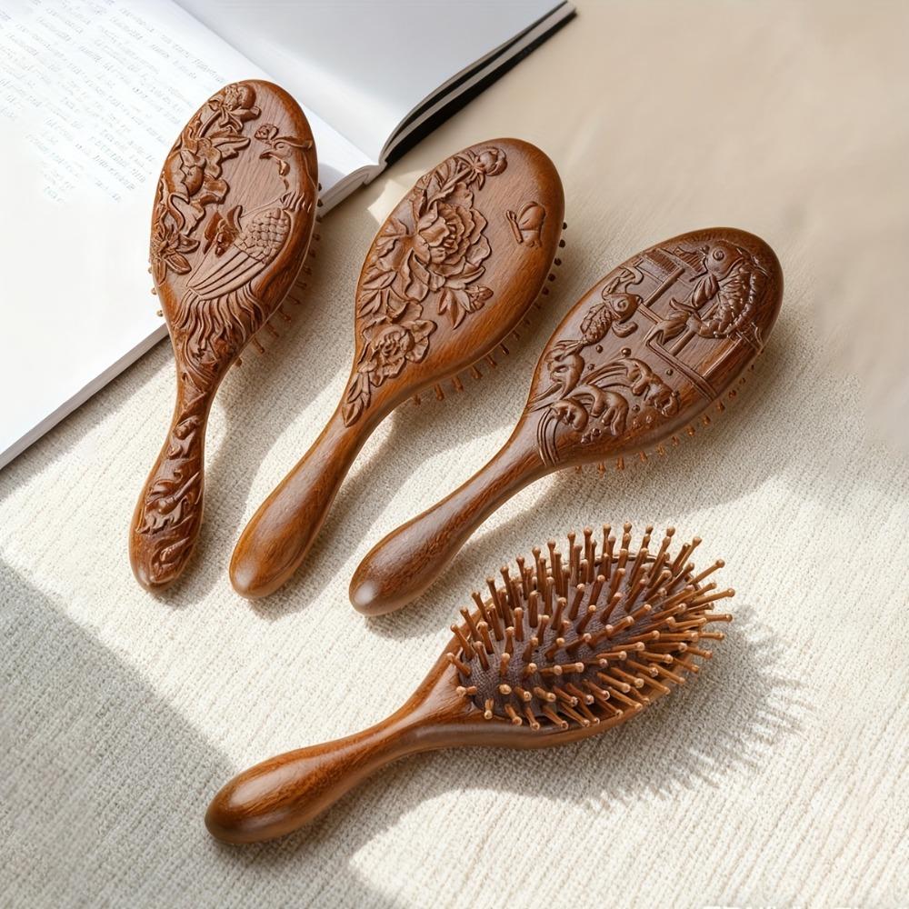 Airbag Massage Comb Meridian Comb Hair Care Sandalwood Comb Portable Anti Static Relieve Scalp Hair Styling Accessories