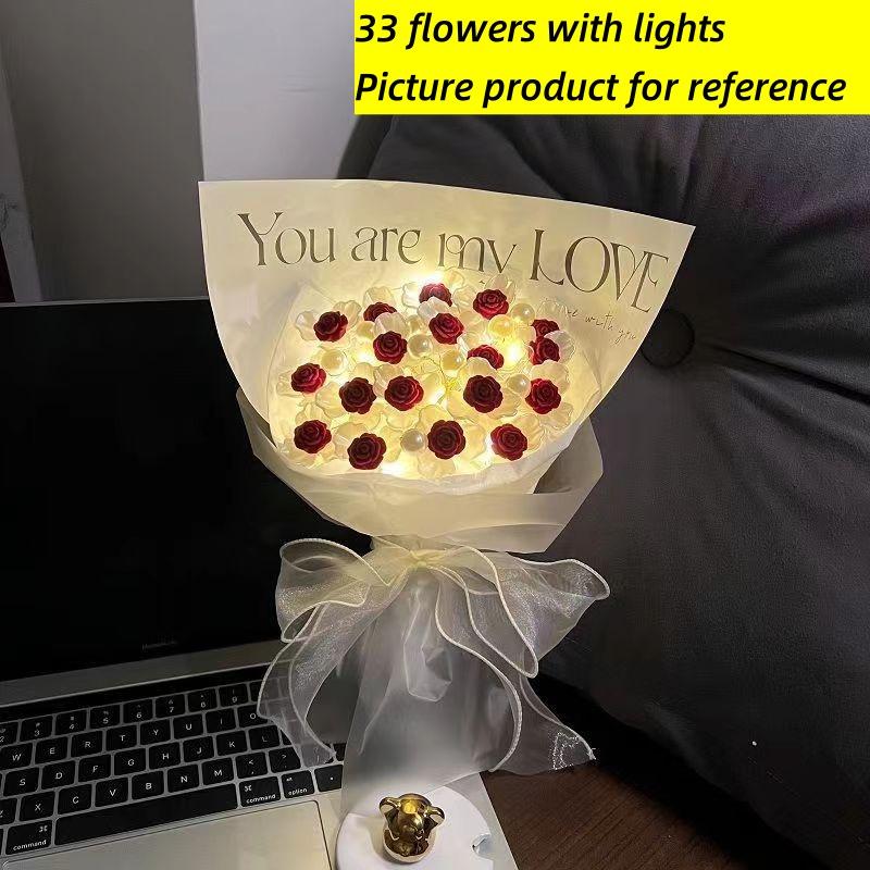 DIY Kreative Nicht-Verwelkende Rosen Handstrauß Materialpaket Geschenk für den Valentinstag der Freundin