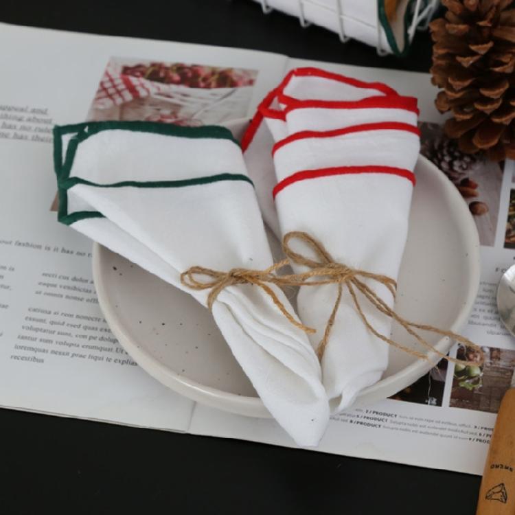 4 Pack Cotton Dinner Napkins Long Lasts Cotton Cloth with Generous Size