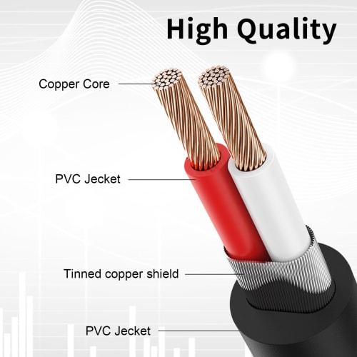 Poyiccot DIN 8-Pin Cable, DIN 8-Pin Male To Female Extension Cord, MIDI Extension Cable with S-Terminal Connectors for Speaker Cables, Compatible with