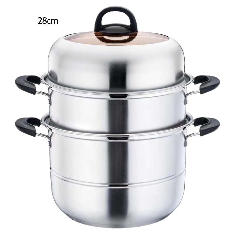 

San Jiaolong Thickened 3-Layer Stainless Steel Steamer Pot