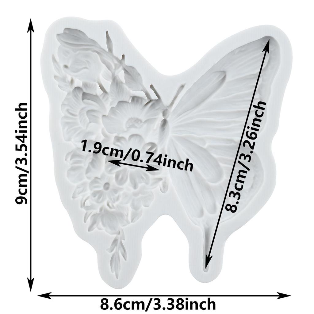 Fjärilsblomma Silikonform Fjäril Fondantformar Tårtdekorationsverktyg Tematårta Dessert Dekorerad Chokladgodisform