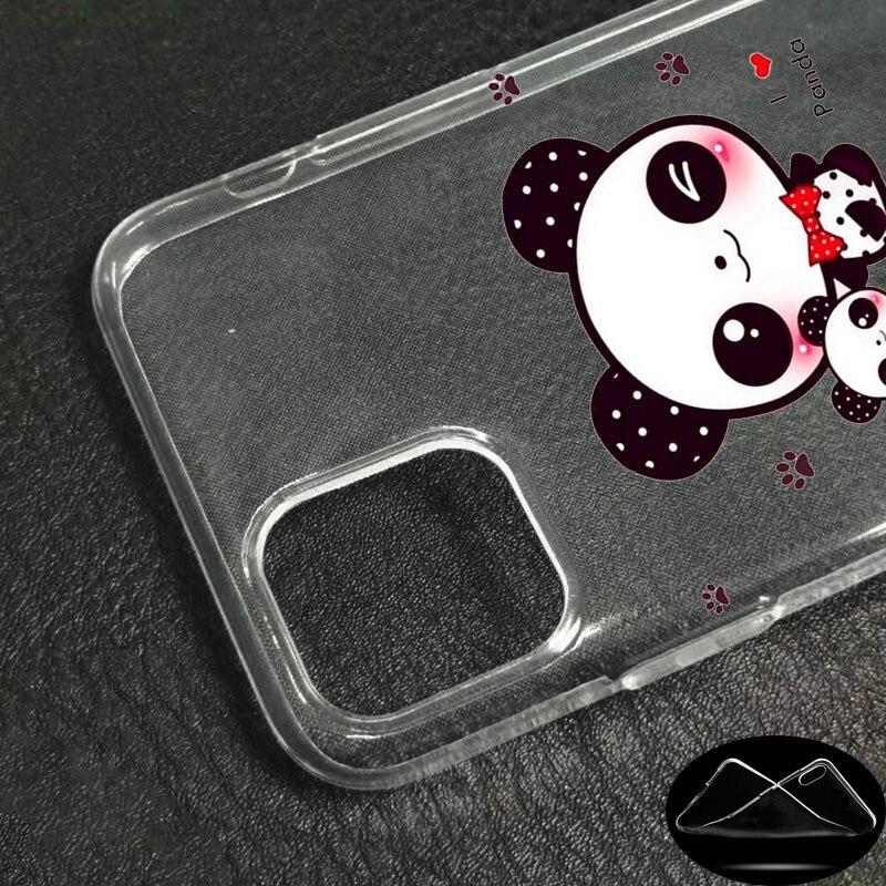 Luxury Soft Silicone Phone Case Cute Panda Bear China for Apple iPhone 11 Pro XS Max X XR 6 6S 7 8 Plus 5 5S SE Fashion Cover