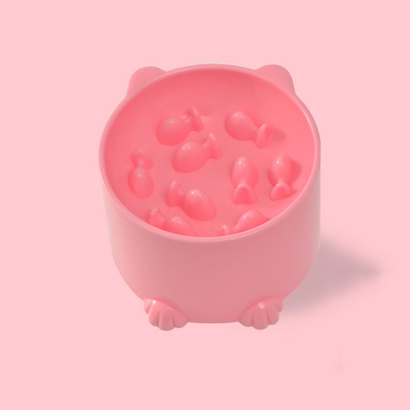 

Новая миска для кошек против удушья и против остановки, миска для медленного кормления, миска-кормушка для кошек и собак, миска для медленного кормления для домашних животных розовый