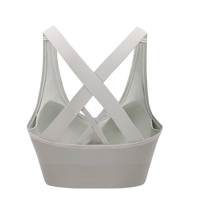 

European and American Plus size Cross Beauty Back Shockproof Sports Bra Steel Ring Quick-Drying Yoga Running Fitness Sports Underwear Women S Algae Green