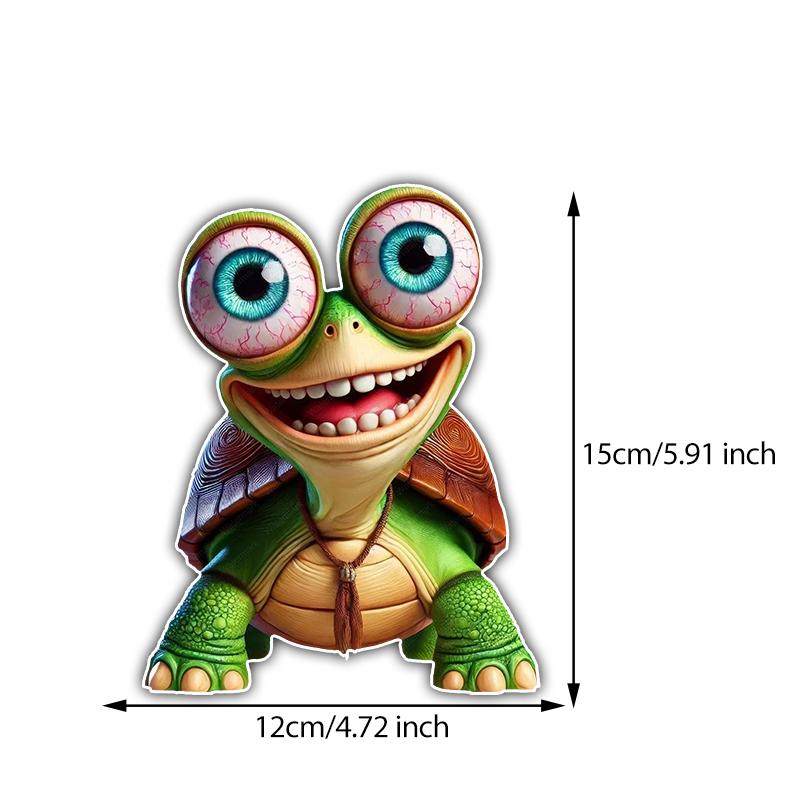 

Whimsical Turtle Car Sticker Vinyl Decal Waterproof Rear Window Motorcycle Camper Bumper Truck Laptop Decoration TM303 A-15cm Longest Side