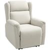 Recliner, Adjustable Upholstered Chair with Footrest, Reclines 160 degrees, Linen Look, Quick Assembly, Beige