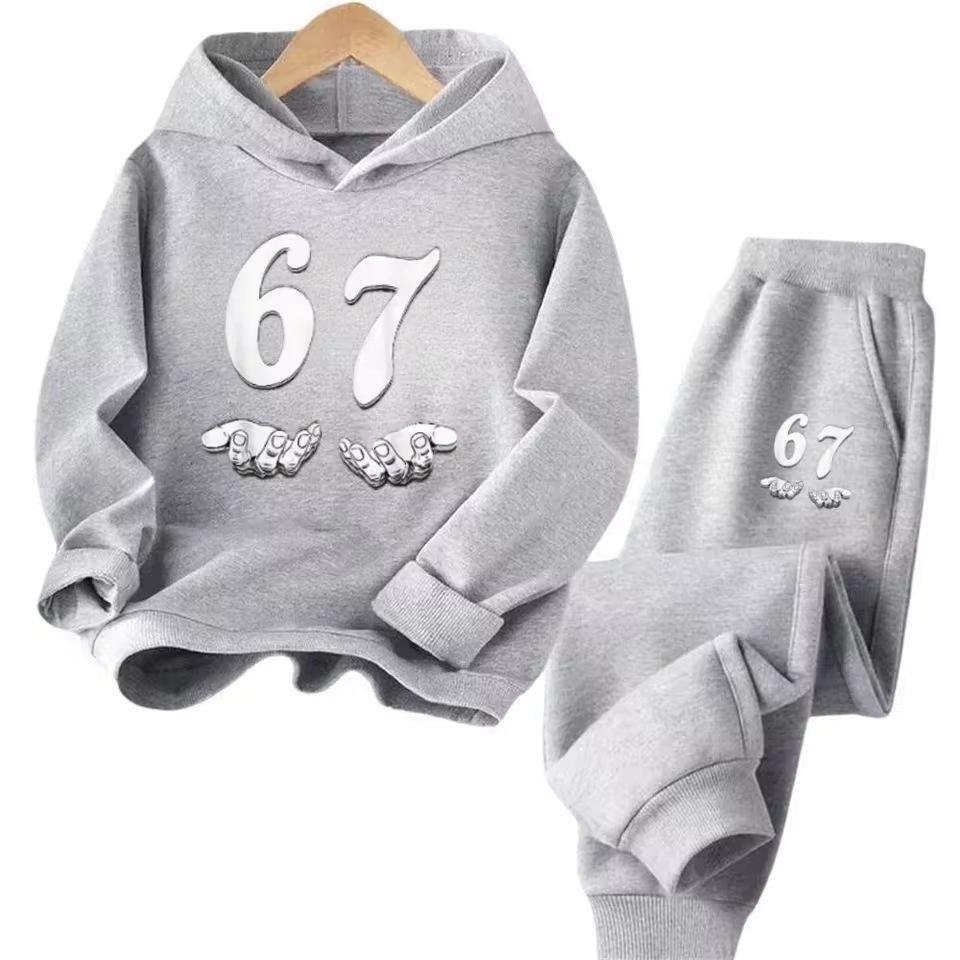 Children's Cartoon Print Sportswear Set: Hoodie & Casual Fashion Trend