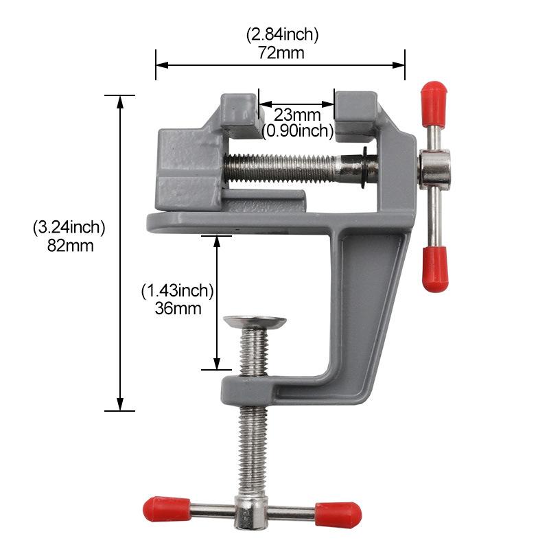 Lightweight Aluminum Alloy Mini Table Vise with Lock Clamp Suitable for Crafting Hobby Finishing and Small Project Work