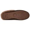 ANSLEY Mode Pantoffeln mit Fleece gefüttert Gummi Sohle Abriebfest Geschlossene Zehenpartie Hausschuhe Damen Braun 1171391-DDC