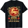 Happy New Year Pattern T Shirt For Unisex Horse Year 3D Print Tees Summer Casual Street Round Neck Tops Short Sleeve Loose TShirts