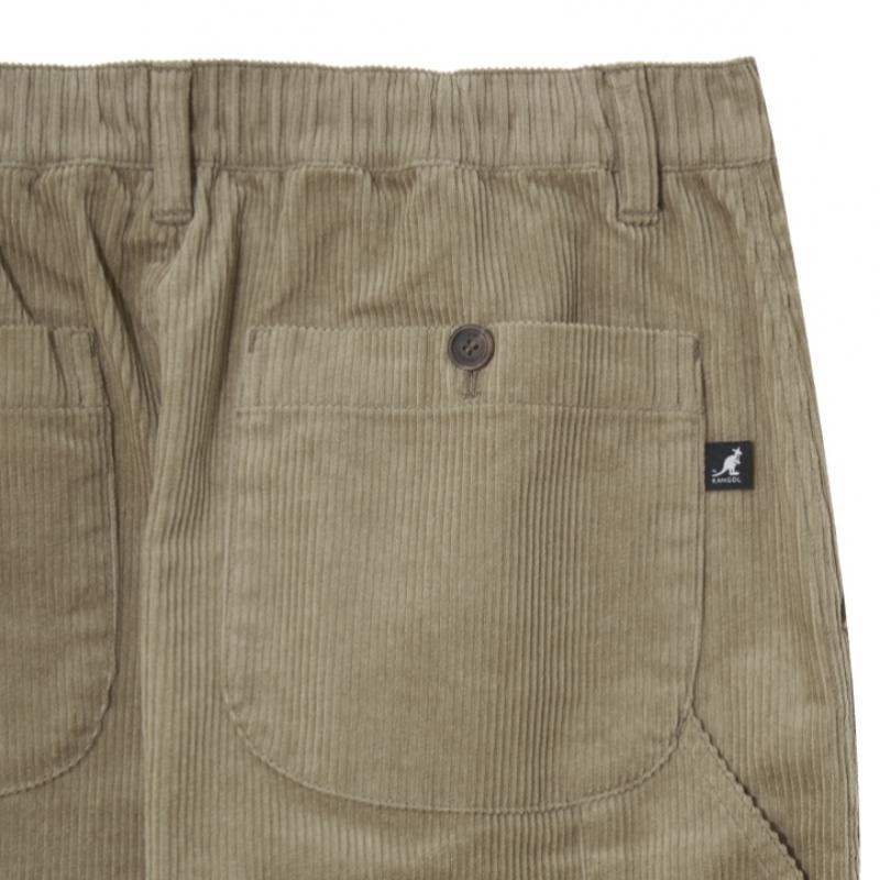 KANGOL Corduroy Basic Pants Dark Beige 4561