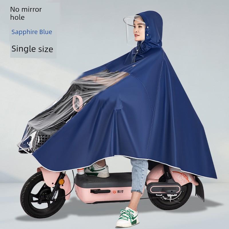 Raincoat for Electric Bikes and Motorcycles, Single or Double Person, Men's and Women's Models, Enlarged Size, Long Full-Body Rain Poncho for