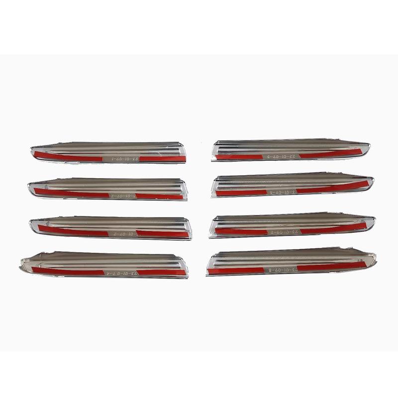 For Toyota Land Cruiser 300 2021 2022 LC300 Chrome/Bright Black/Carbon Fiber Front Grille Bumper Guard Styling Trim Covers 8pcs