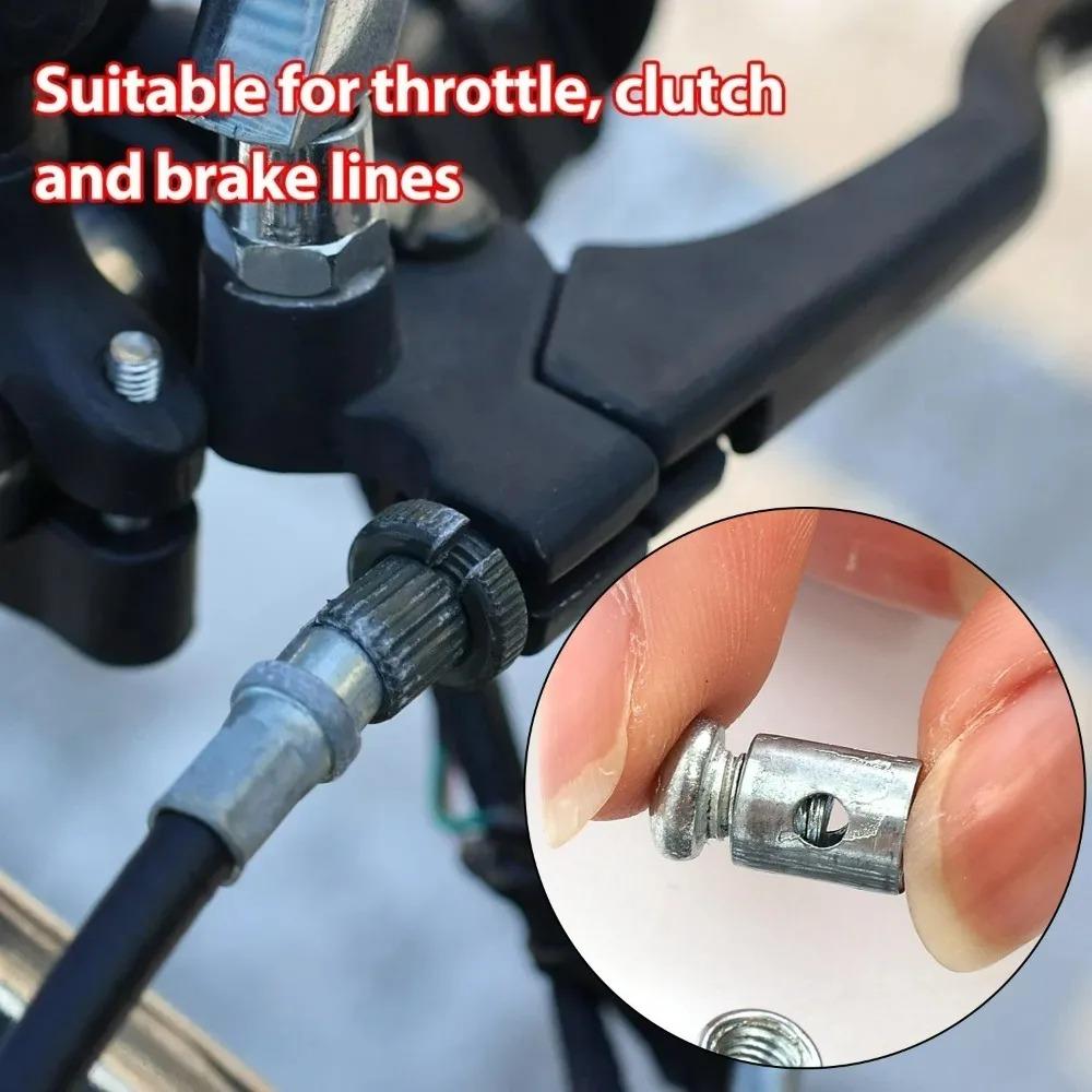 Metal Throttle Cable Fastener Wire Rope Lock Clip Clamp 2.3mm Motorbike Bicycle Electric Scooter Safety Retainer Fix Accessory