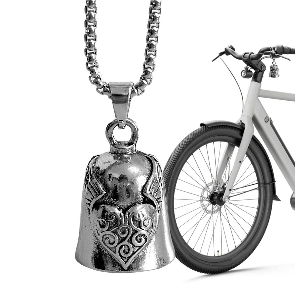 Motorcycle Bells For Bikers Heart Wing Motorbike Accessories Good Luck Biker Bells For Riders Long Distance Drive Road Trip