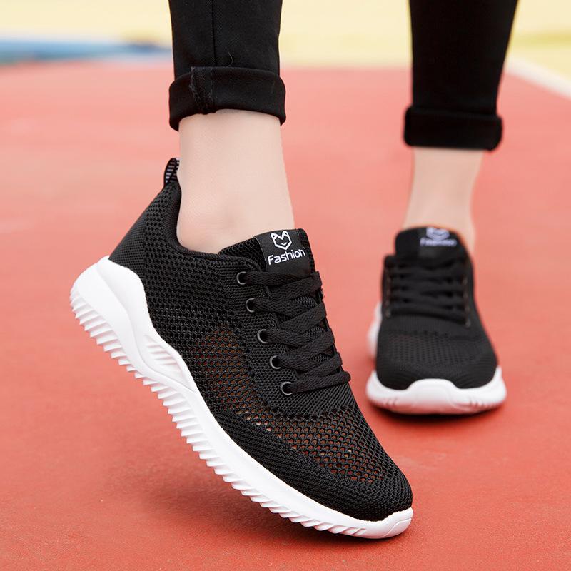 Sommer leichte Netzschuhe weiche Sohle hohl Single-Mesh flacher Absatz Netz atmungsaktiv lässige Laufschuhe