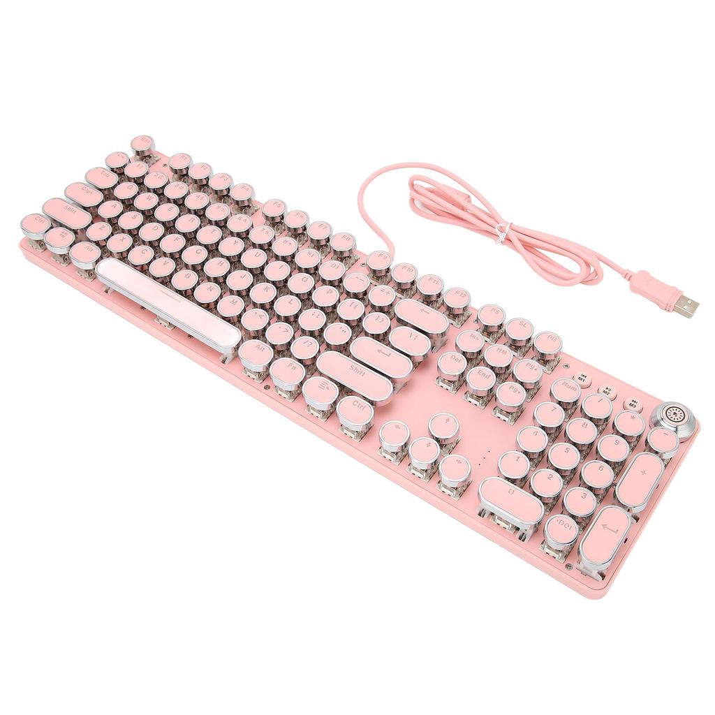 Mechanical Keyboard 104 Keys Real Mechanical Shaft Blue 2 Colors Injection Wired Multi Mode Keyboard Gaming