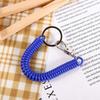 Wrist Coil Security Gear Spiral Stretch Keychain Elastic Ropes Key Cord Clasp Spring Rope Key Ring