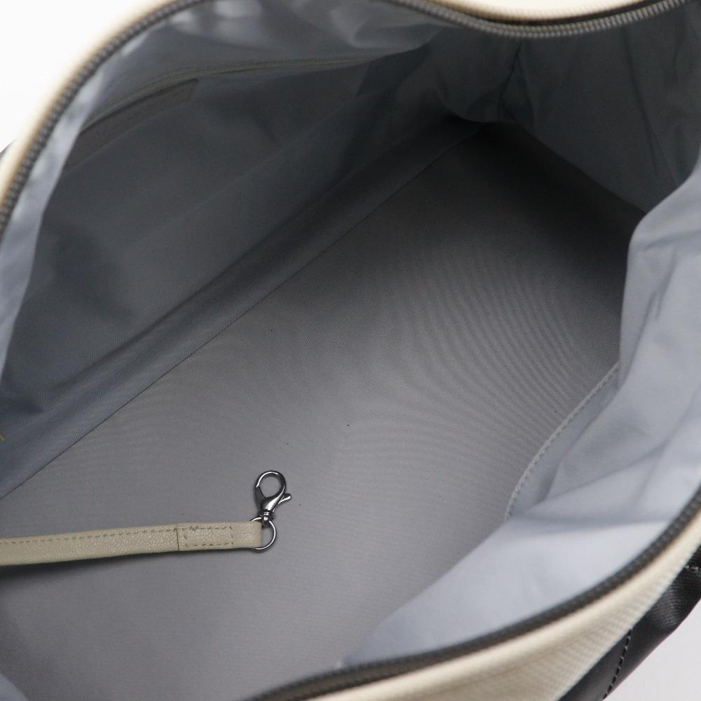 Chanel Paris Biarritz Shoulder Bag A34206 One Belt Matelasse Silver Coated Canvas Women Used