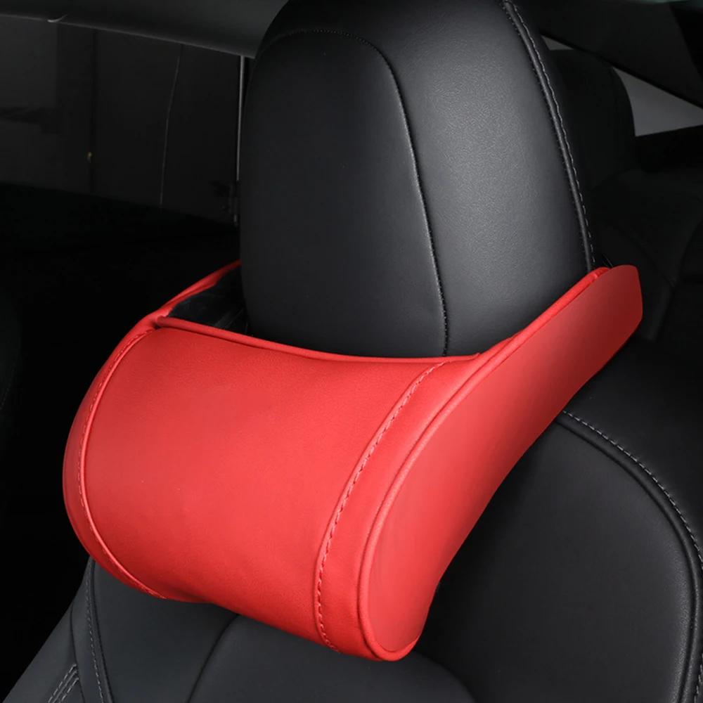 Neck Pillow Headrest Pillow Automobile Seat Neck Rest Auto Seat Head Support Pillow  Accessories suit For Tesla Model 3 Y X S