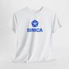 Retro 1970s Simca Unisex Heavy Cotton Tshirt Tops Tee | Vintage Style T-Shirt, Casual Wear