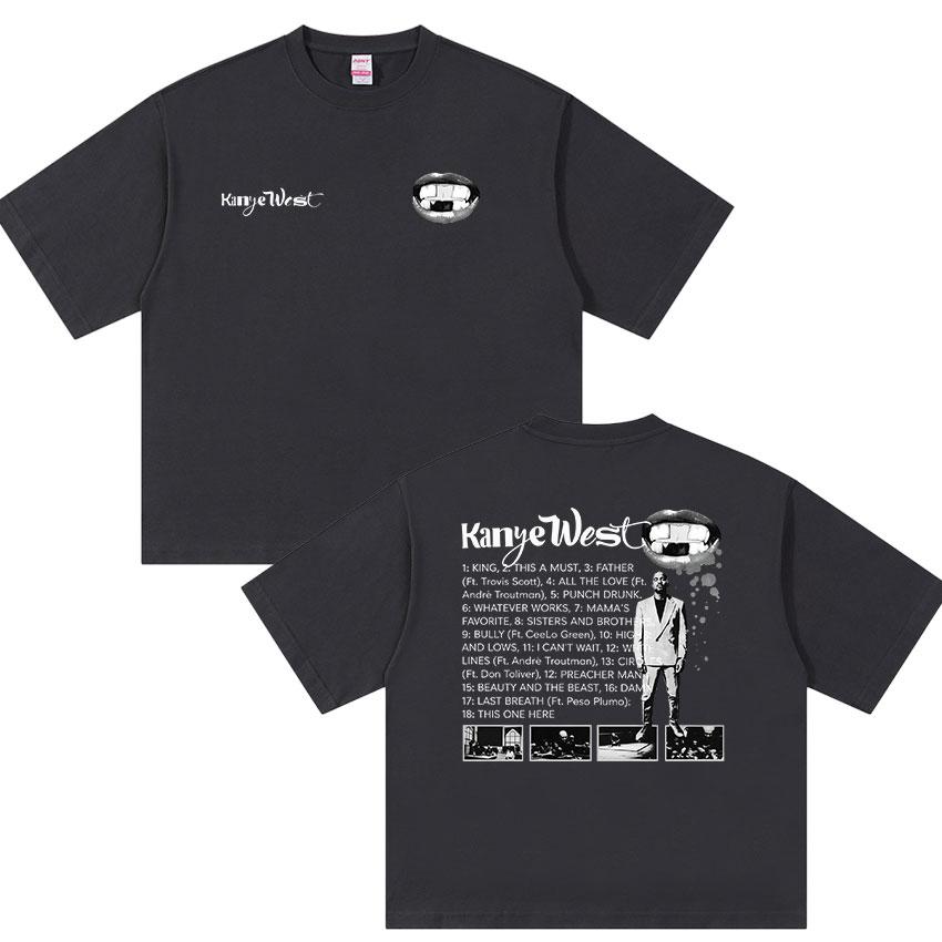 

Rapper Kanye West Tour Album 2026 Graphic Tshirts UNISEX Vintage Fashion Oversized Cotton Y2K Tshirt Hip Hop Street Clothing Top 4XL