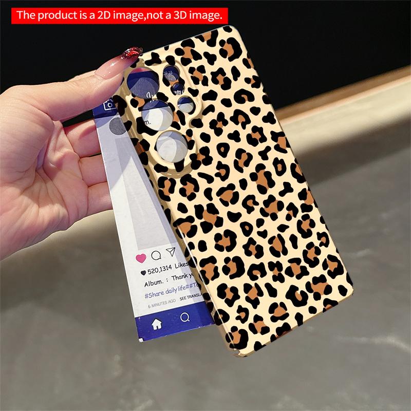 2DFlat Samsung Phone Case Leopard Print Phone Case Applicable To Galaxy S22 S23 S24 S25ULTRA S26 A12 A13 A14 A15 A16