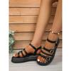 Women's Plus Size 41-42 Platform Sandals, New Summer Fairy Style Roman Shoes, Beach Sandals for Dresses