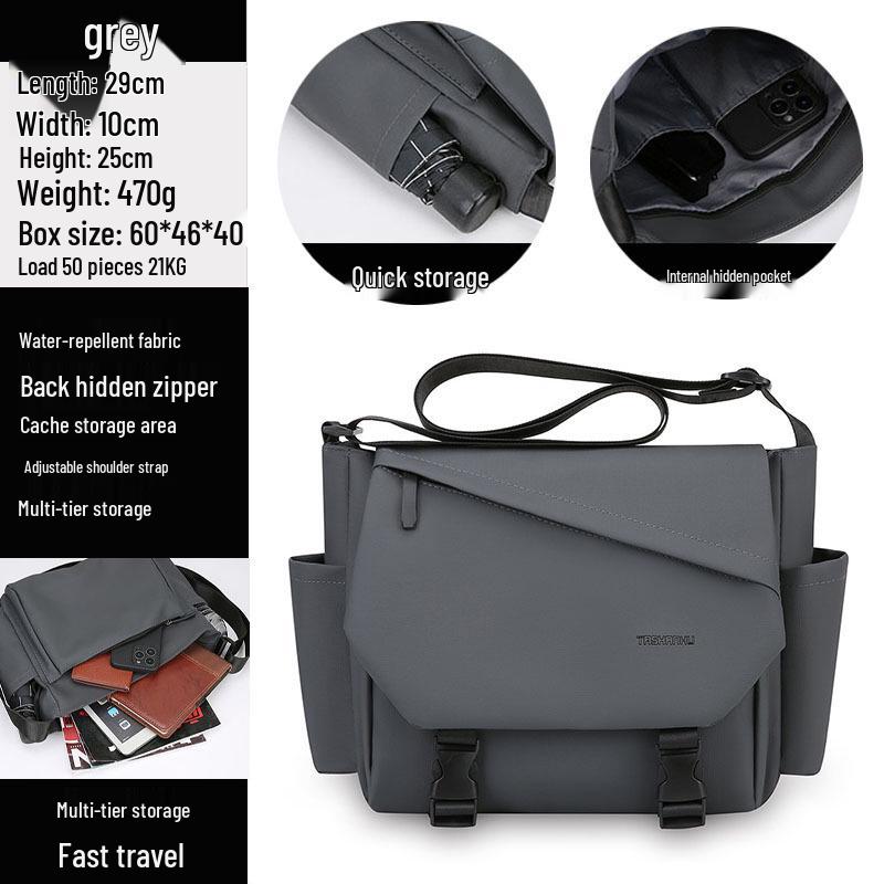 Men's Trendy Casual Messenger Bag - Multifunctional Shoulder Bag for Commuting, Travel, and Outdoor Activities