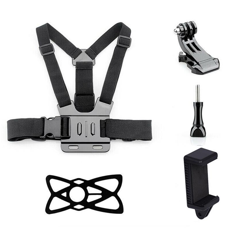 Smartphone Camera Chest Harness Strap Mount with Phone Holder for GoPro Hero 13 12 11 10 9 8 7 6 5 4 3 DJI Osmo 6 5Pro Insta360