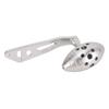 Fishing Reel Handle Silver White Aluminum Alloy Single Baitcasting Reel Power Handle with Olive Shaped Knob for