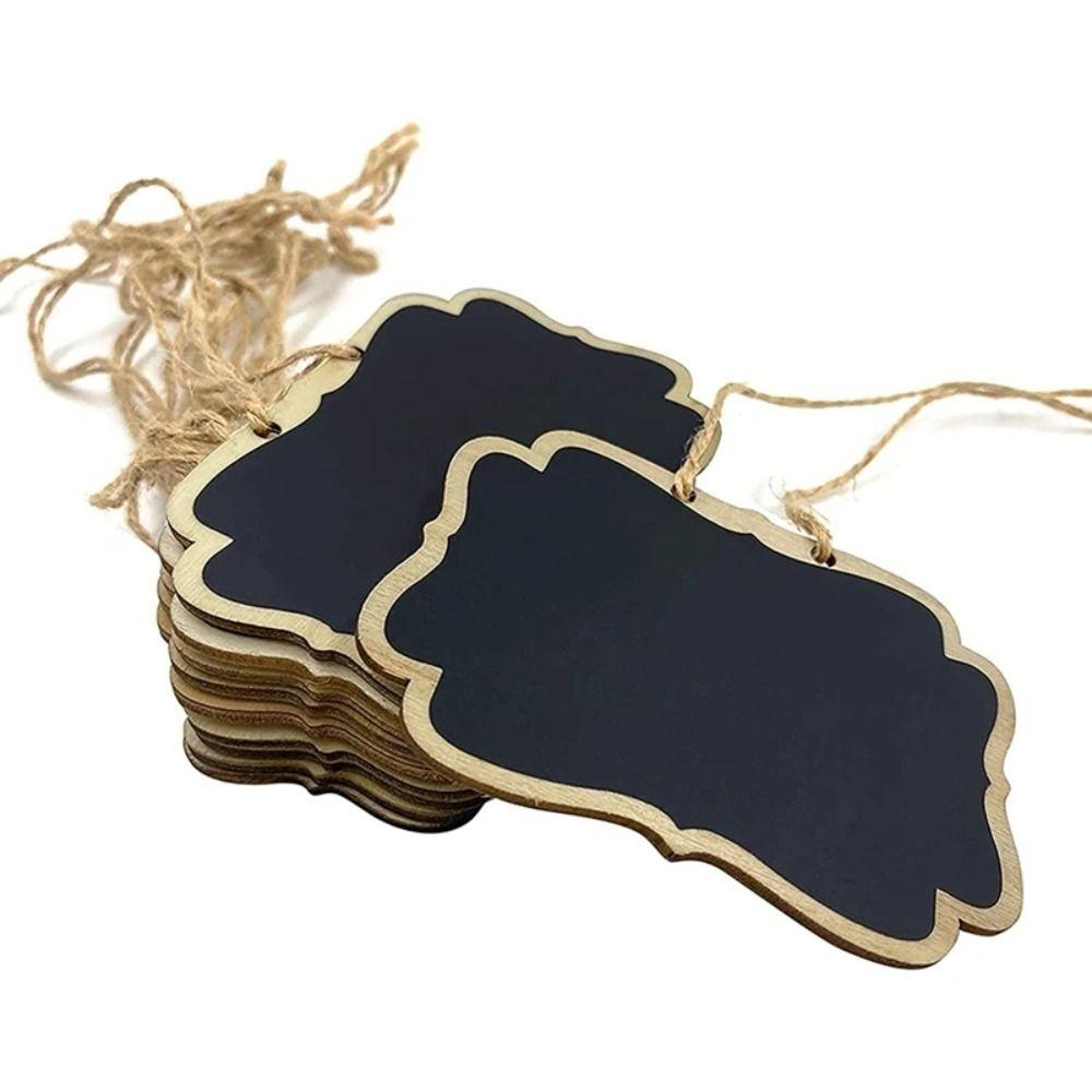 20Pcs Wooden Mini Double-Sided Blackboards Hanging Wedding Venue Card Chalkboard Memo Board  Home