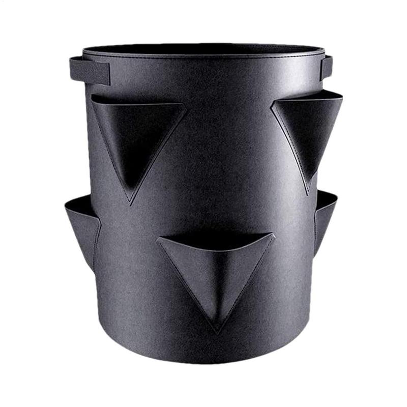 Strawberry Planting Bag 7 Gallons Grow Bag With 6 Side Grow Pocket Portable Tomato Planting Bags Strawberry Pots Planting Pots