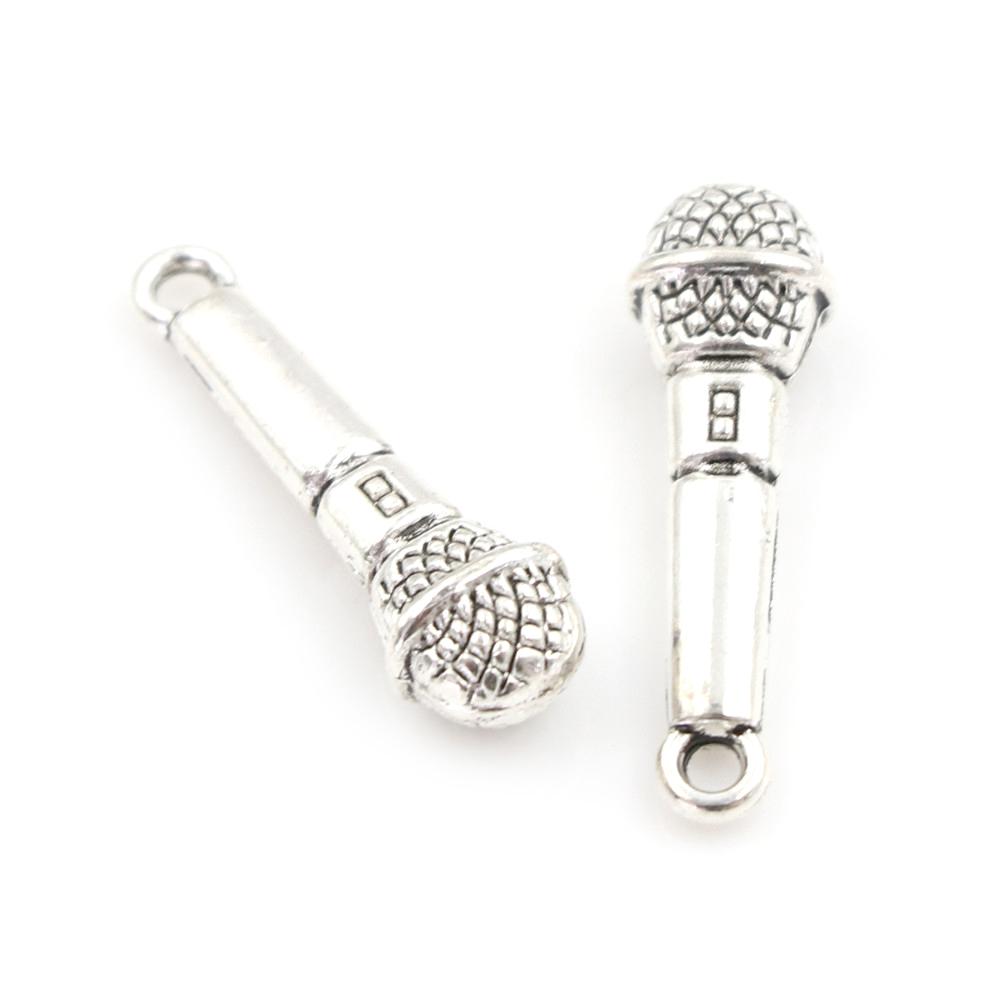 New Arrival 1Set Cute Mini Metal Microphone, Doll Musical Instrument Model 1:12 Dollhouse Miniature Furniture Accessories