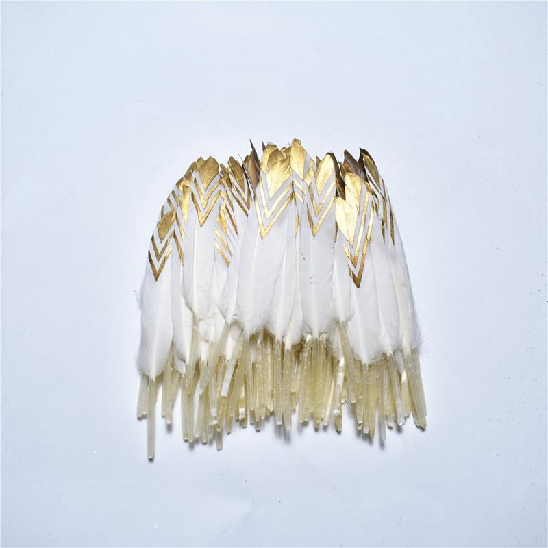 10/20 Stück Goldene Entenfedern DIY Handarbeit Dekoration Hochzeit Hut Federn für Schmuckherstellung Traumfänger Federn Basteln 10-15CM