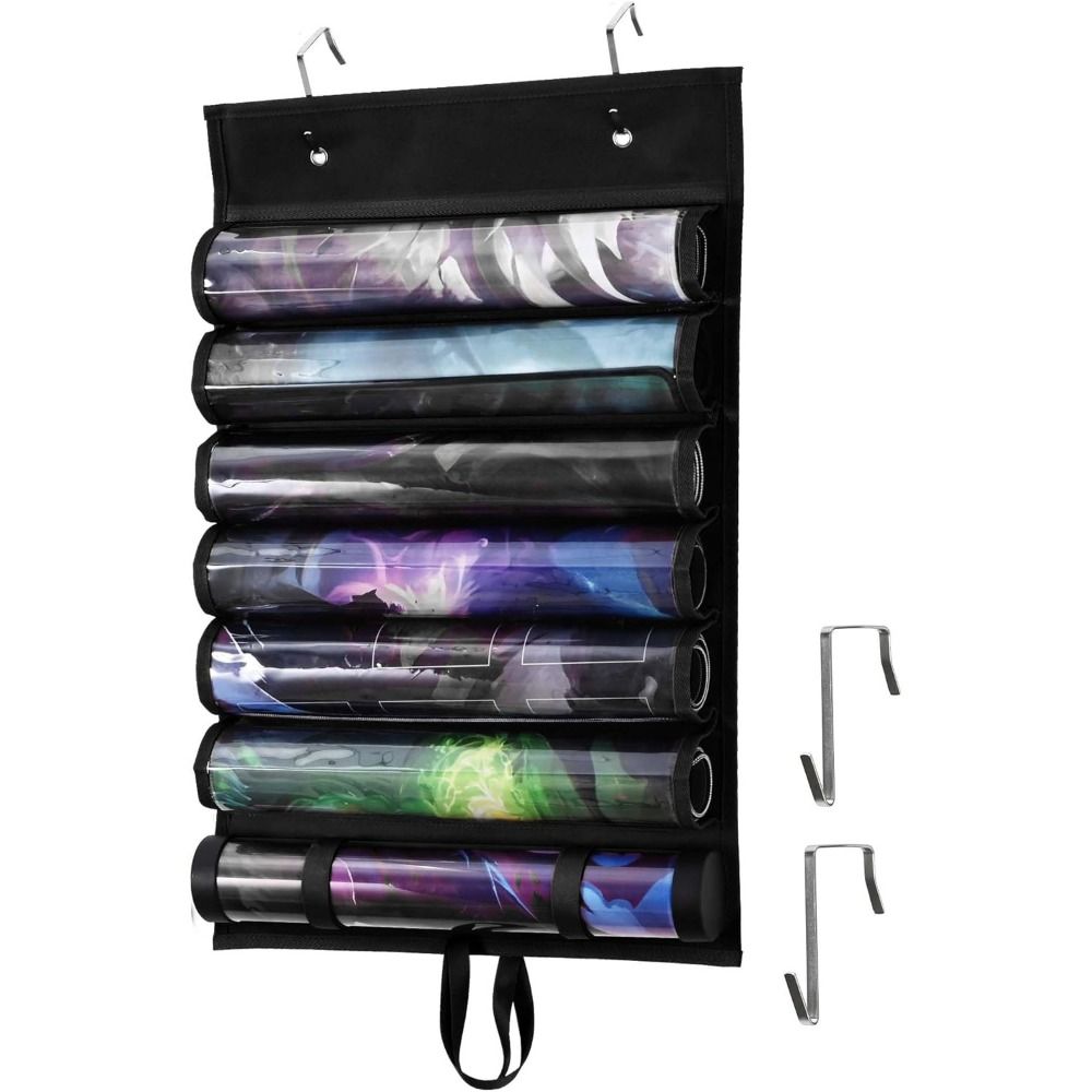 Plastic Slots Playmat Tube Transparent Playmat Storage Bag Game Mat Storage Wall Organizer